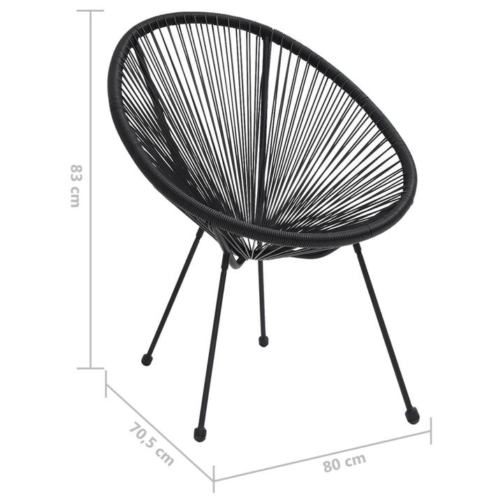 havestole 2 stk. rattan sort