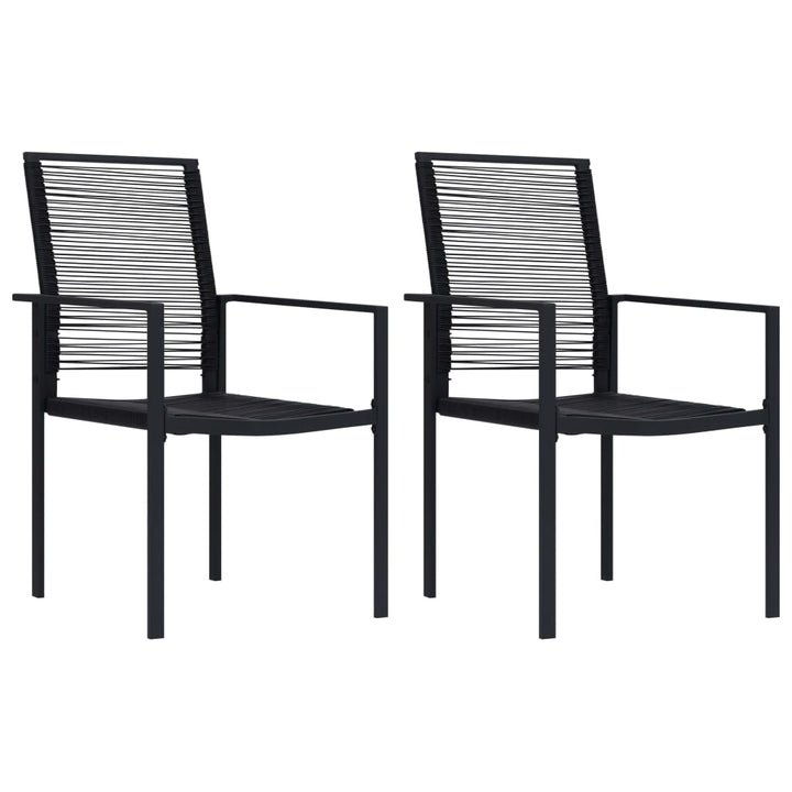 havestole 2 stk. PVC-rattan sort