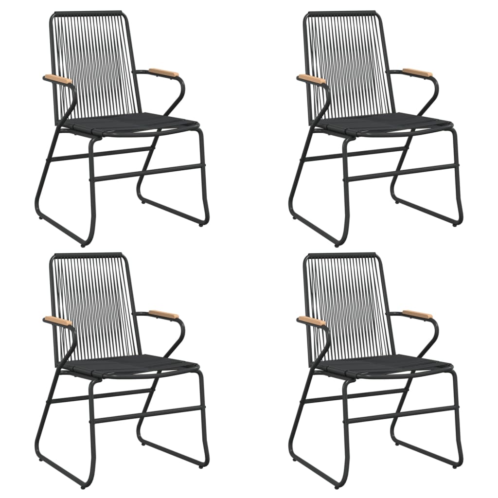 havestole 4 stk. 58x59x85,5 cm PVC-rattan sort