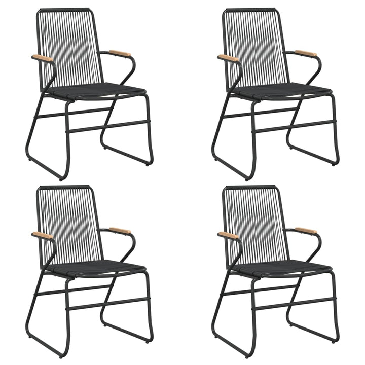 havestole 4 stk. 58x59x85,5 cm PVC-rattan sort