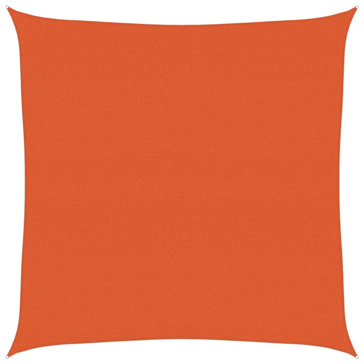 solsejl 7x7 m 160 g/m² firkantet HDPE orange