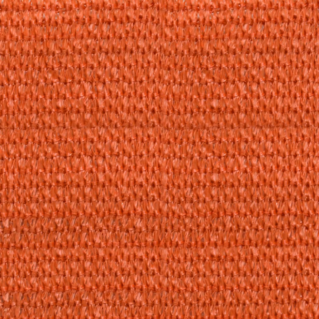 solsejl 7x7 m 160 g/m² firkantet HDPE orange