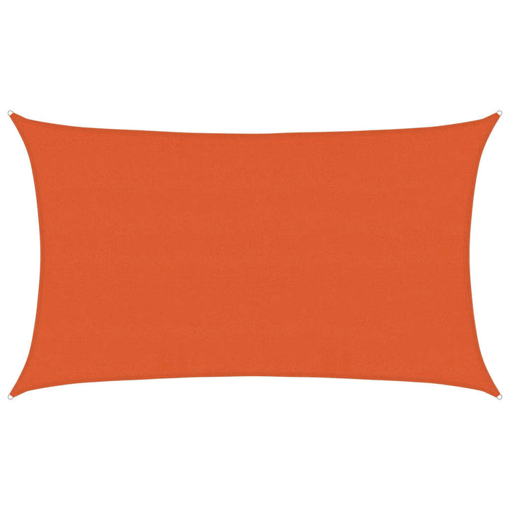 solsejl 5x8 m 160 g/m² HDPE rektangulær orange