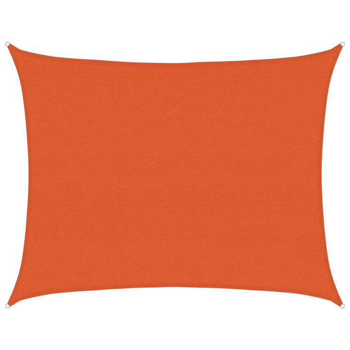 solsejl 6x7 m 160 g/m² HDPE rektangulær orange