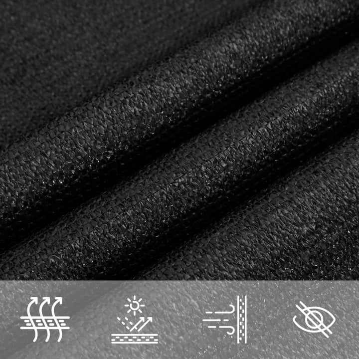 solsejl 5x8 m 160 g/m² HDPE sort