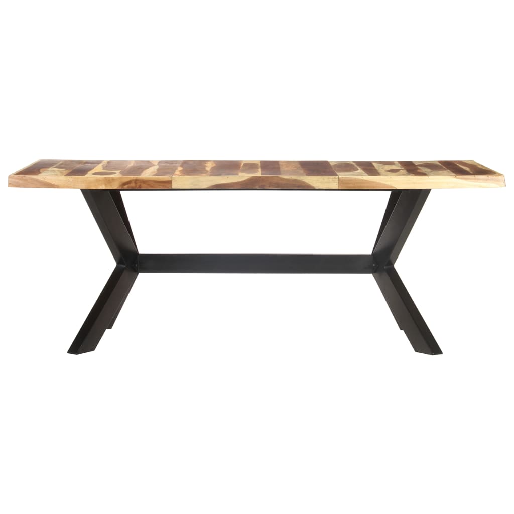 spisebord 200x100x75 cm massivt træ med honningfarvet finish