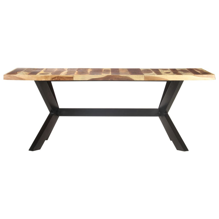 spisebord 200x100x75 cm massivt træ med honningfarvet finish