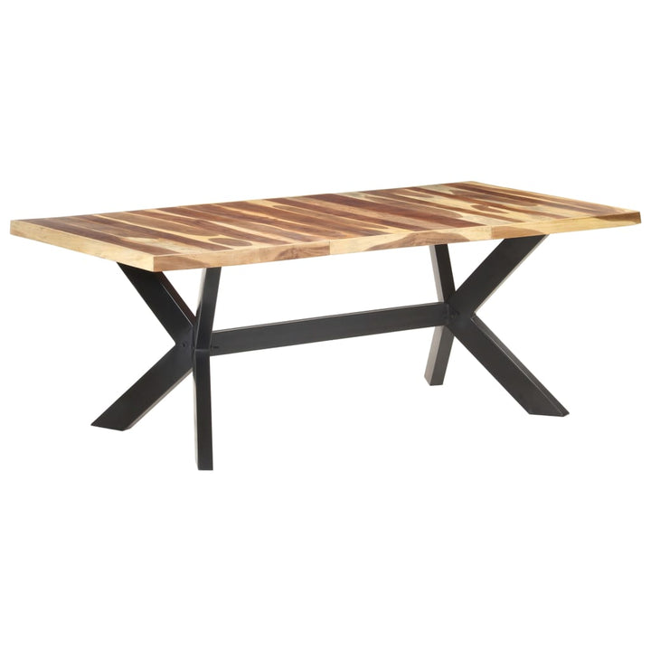 spisebord 200x100x75 cm massivt træ med honningfarvet finish