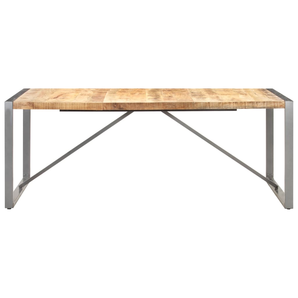 spisebord 200x100x75 cm massivt ru mangotræ