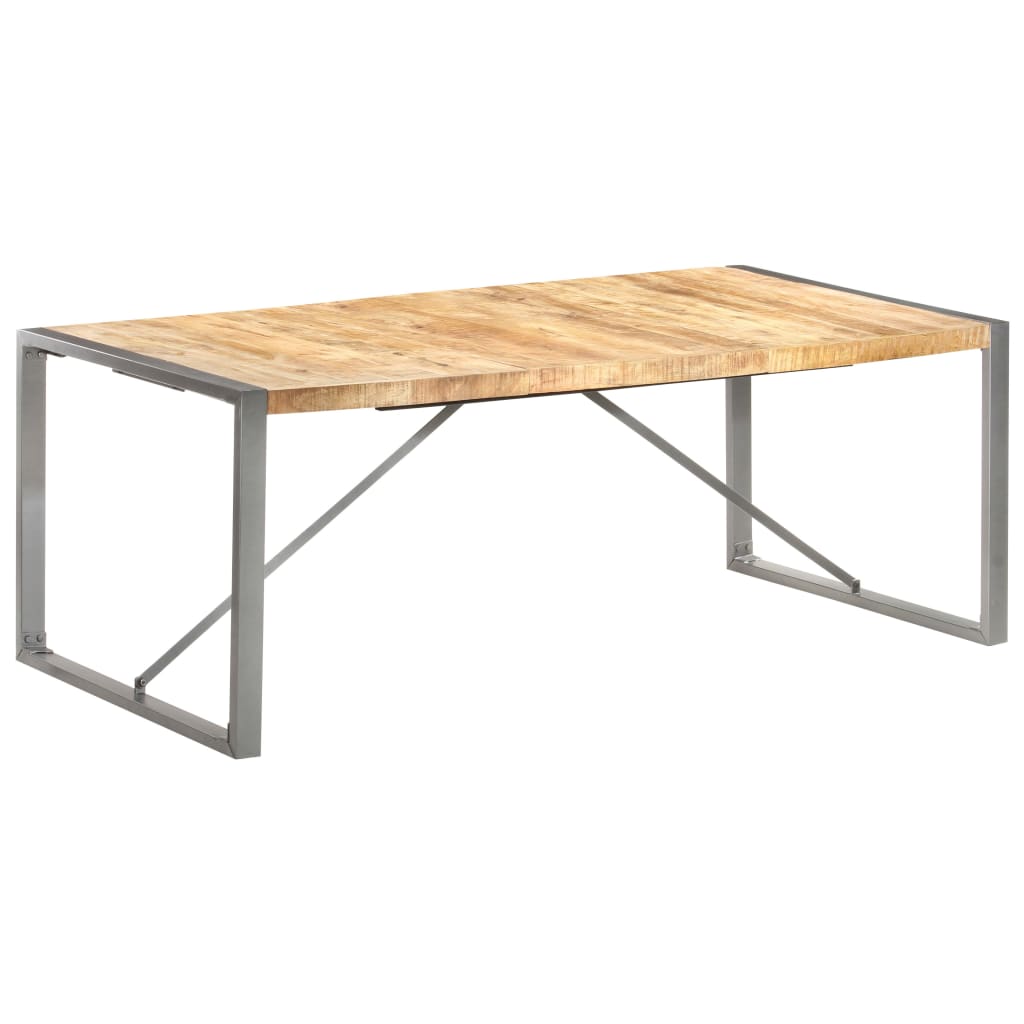 spisebord 200x100x75 cm massivt ru mangotræ
