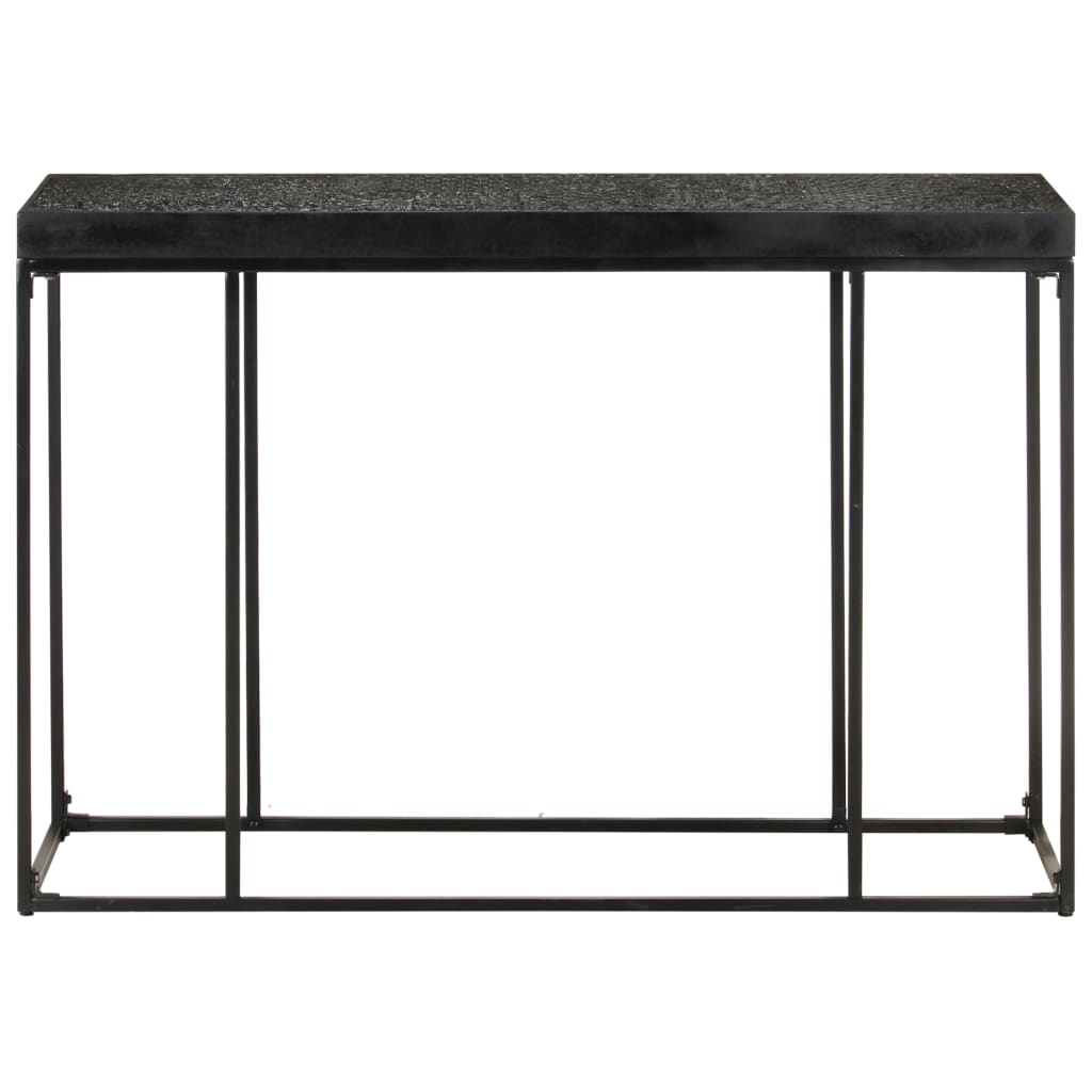 konsolbord 110x35x76 cm massivt akacietræ og mangotræ sort