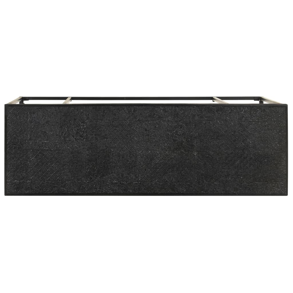 konsolbord 110x35x76 cm massivt akacietræ og mangotræ sort