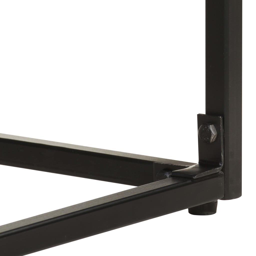 konsolbord 110x35x76 cm massivt akacietræ og mangotræ sort