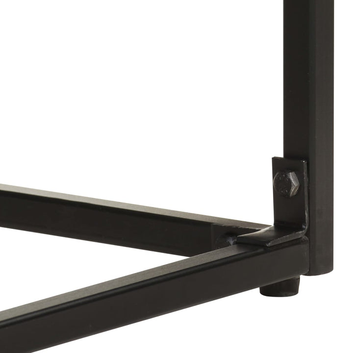 konsolbord 110x35x76 cm massivt akacietræ og mangotræ sort