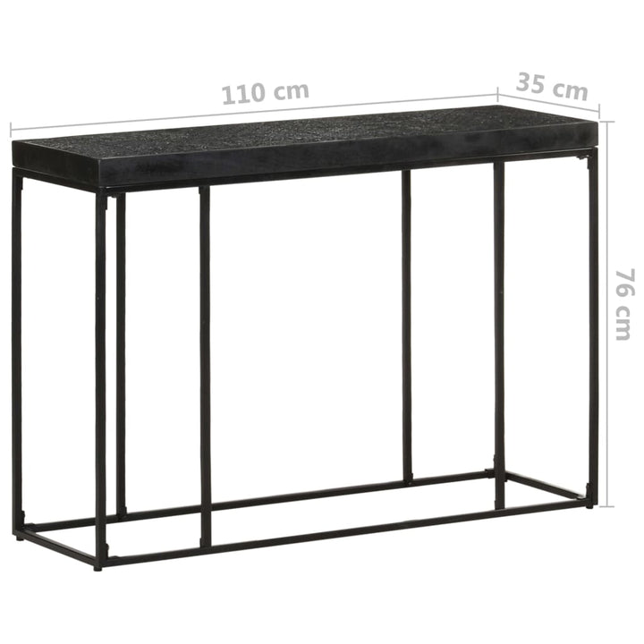 konsolbord 110x35x76 cm massivt akacietræ og mangotræ sort