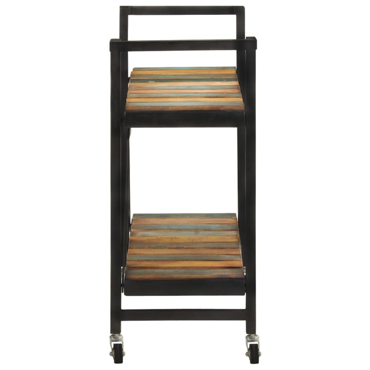 køkkenvogn 87x36x81 cm massivt genbrugstræ