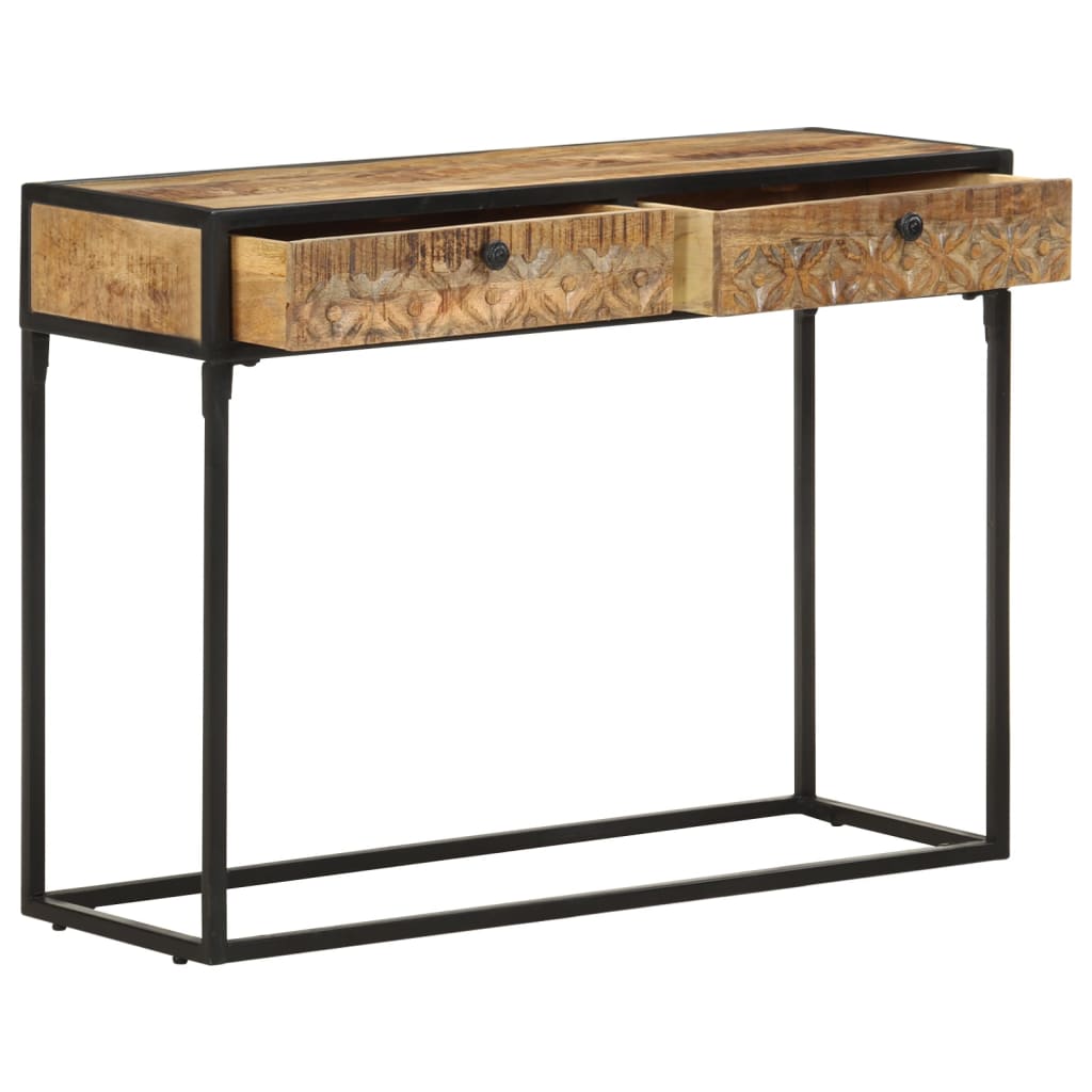 konsolbord 100x35x75 cm massivt mangotræ