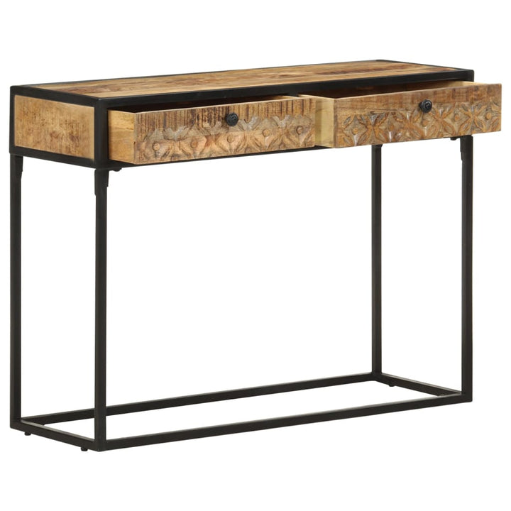 konsolbord 100x35x75 cm massivt mangotræ