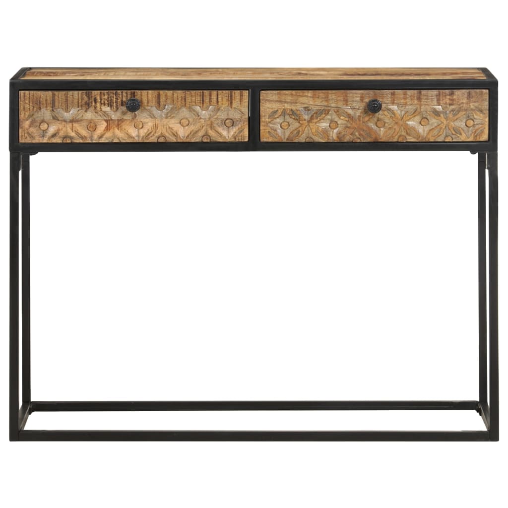 konsolbord 100x35x75 cm massivt mangotræ
