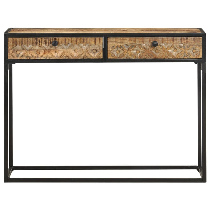 konsolbord 100x35x75 cm massivt mangotræ
