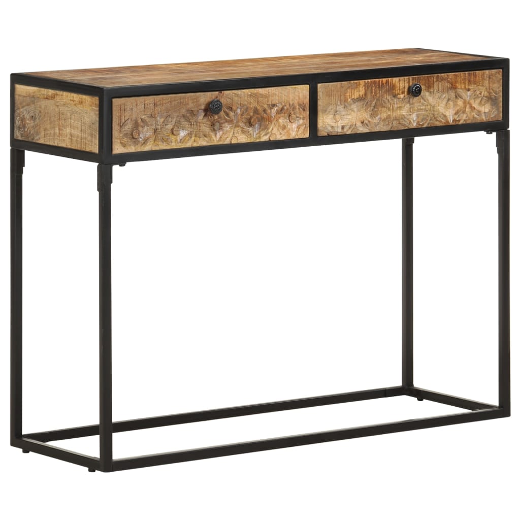 konsolbord 100x35x75 cm massivt mangotræ