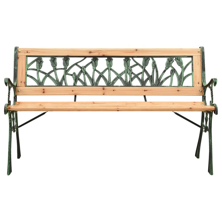 havebænk 122 cm støbejern og massivt grantræ