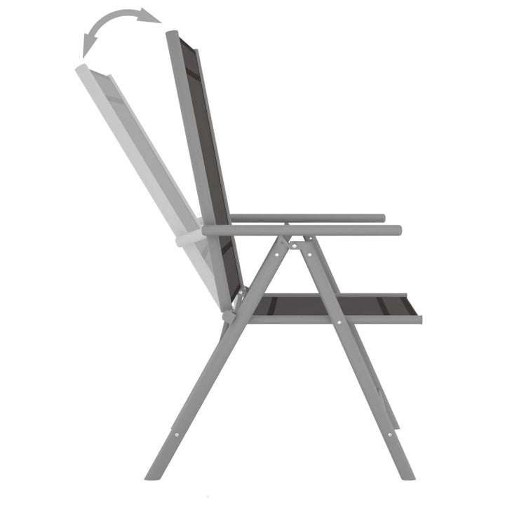 foldbare havestole 6 stk. textilene sort
