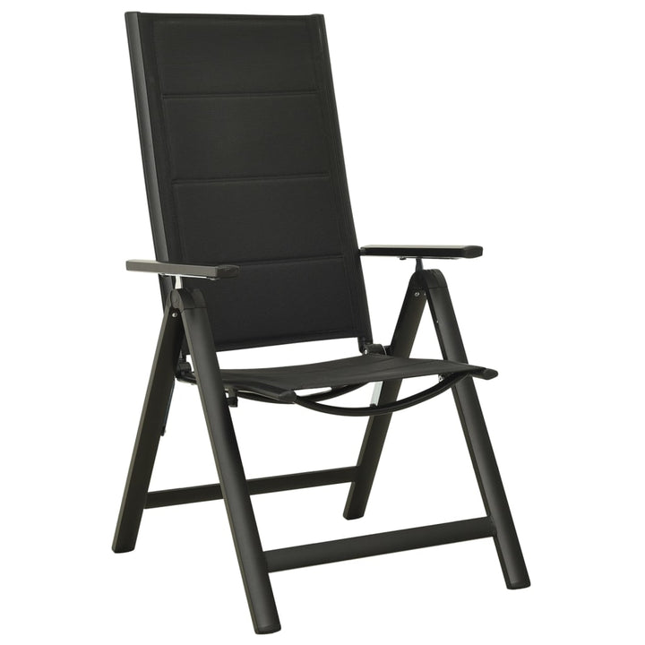 foldbare havestole 2 stk. textilene og aluminium sort