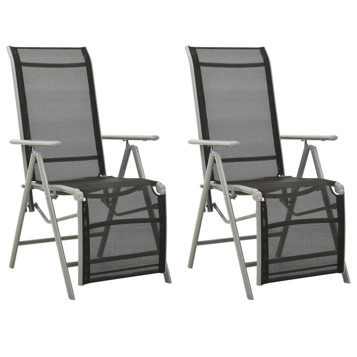 postitionsstole 2 stk. textilene og aluminium