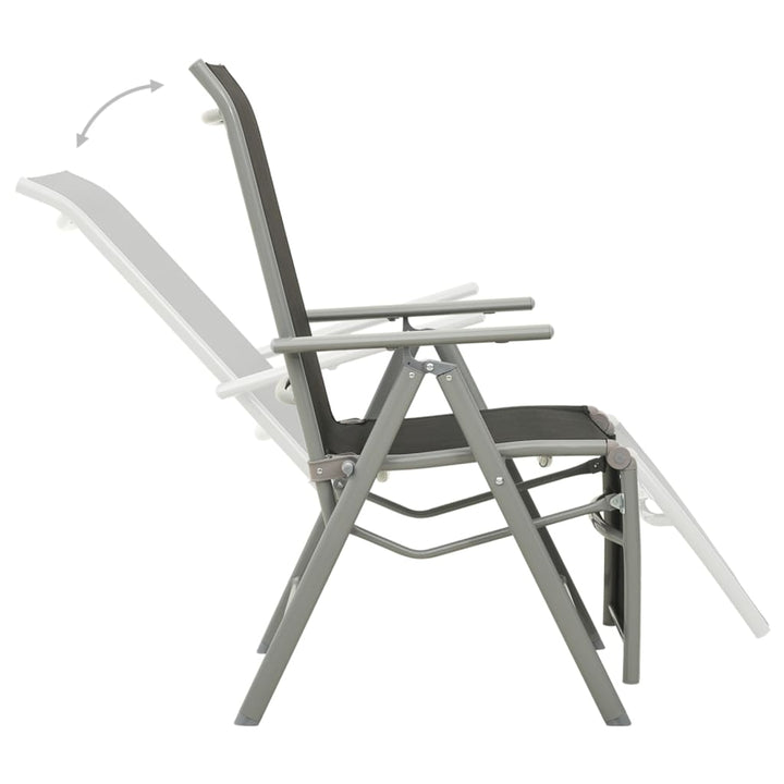 postitionsstole 2 stk. textilene og aluminium