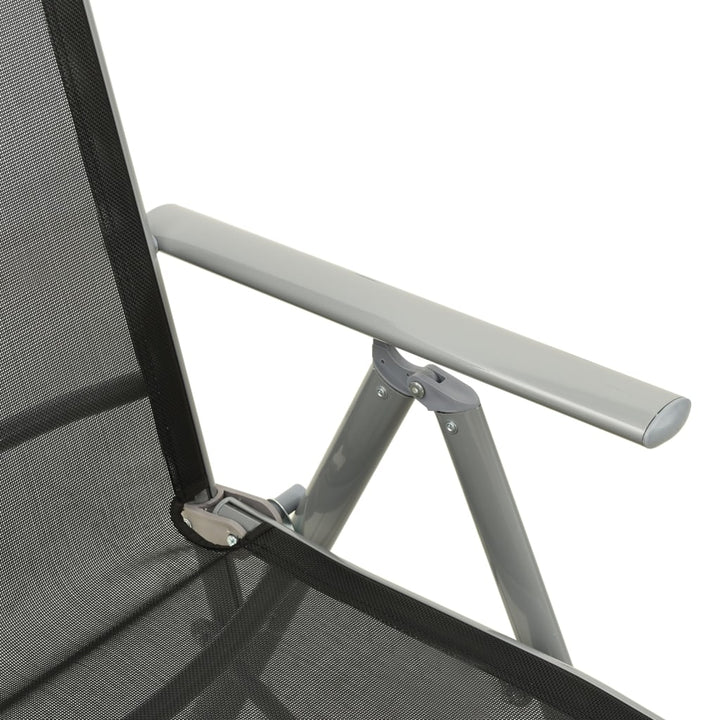 postitionsstole 2 stk. textilene og aluminium