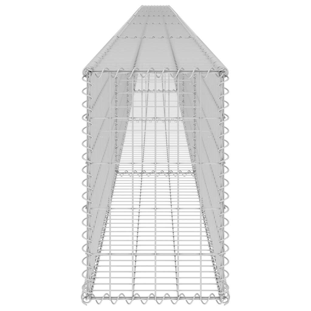 gabionvæg med dæksler 900x30x50 cm galvaniseret stål