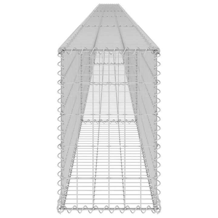 gabionvæg med dæksler 900x30x50 cm galvaniseret stål