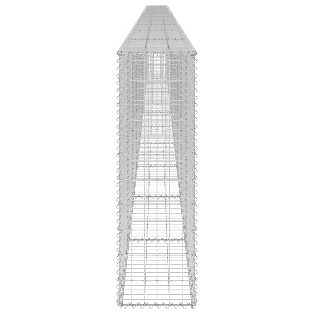 gabionvæg med dæksler 900x30x100 cm galvaniseret stål