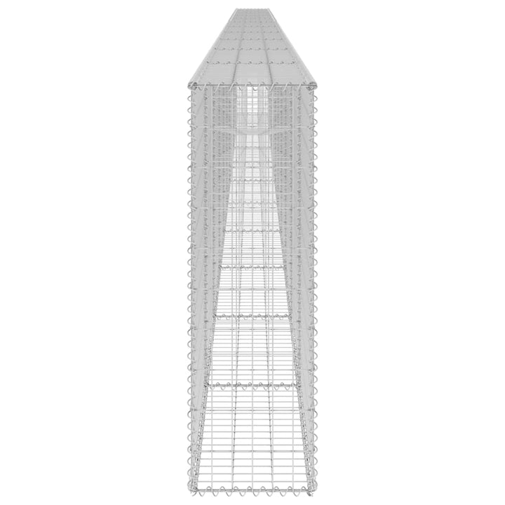 gabionvæg med dæksler 900x30x100 cm galvaniseret stål