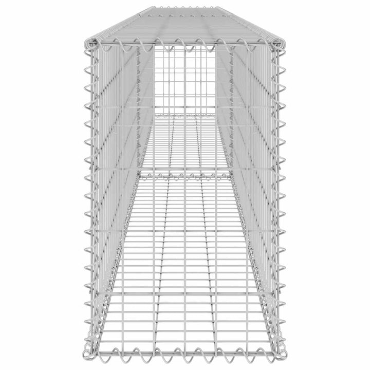 gabionvæg med dæksler 300x30x50 cm galvaniseret stål