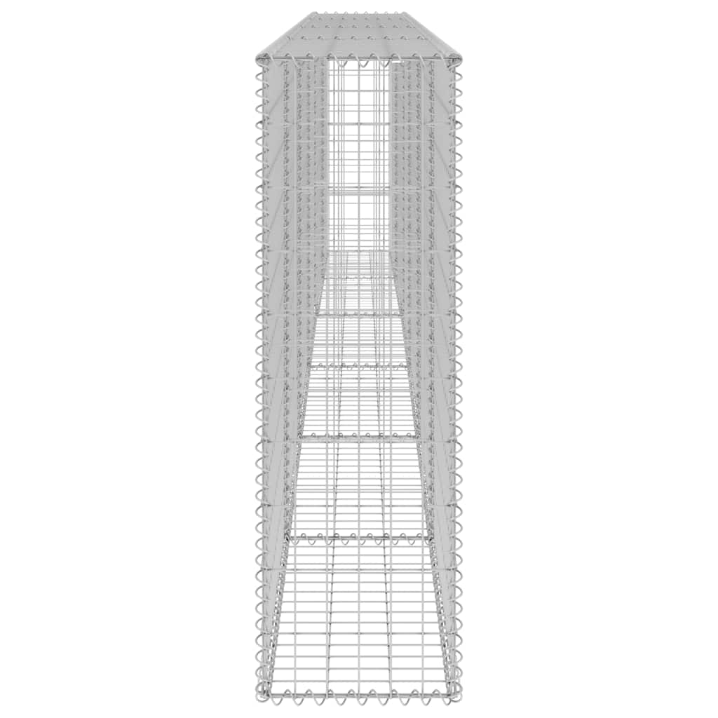 gabionvæg med dæksler 300x30x100 cm galvaniseret stål
