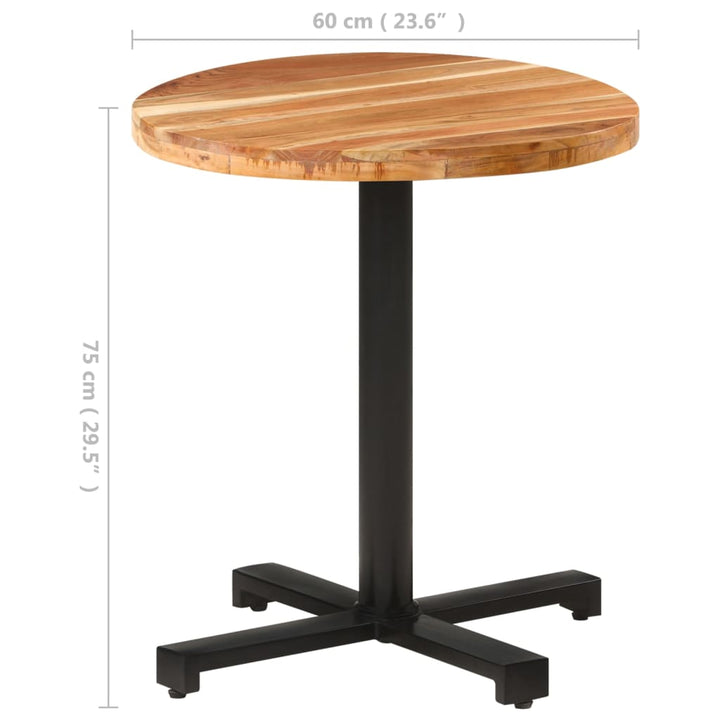 bistrobord Ø70x75 cm rundt massivt akacietræ
