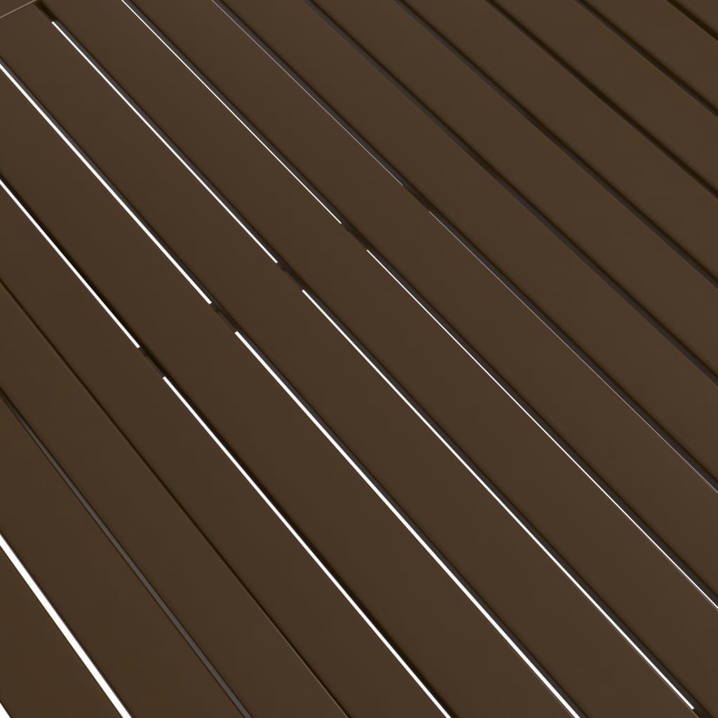havebord 140x80x72 cm stål brun