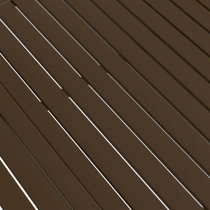 havebord 140x80x72 cm stål brun