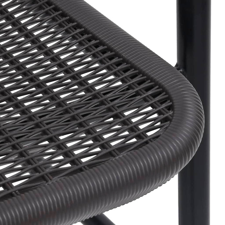 havestole 2 stk. 110 kg plastikrattan og stål
