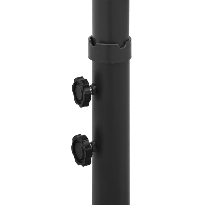 dobbelt parasol 600x300 cm stålstang sandfarvet