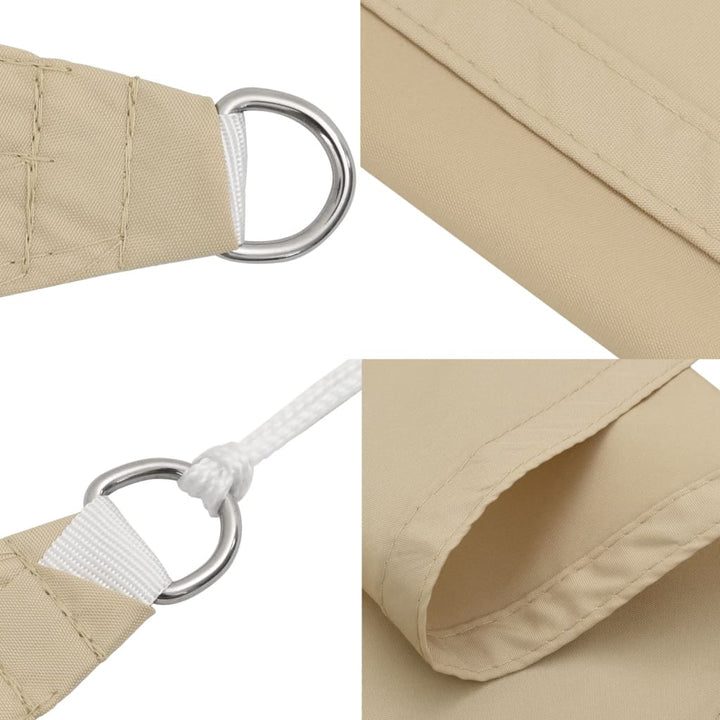 solsejl 6x6 m firkantet oxfordstof beige