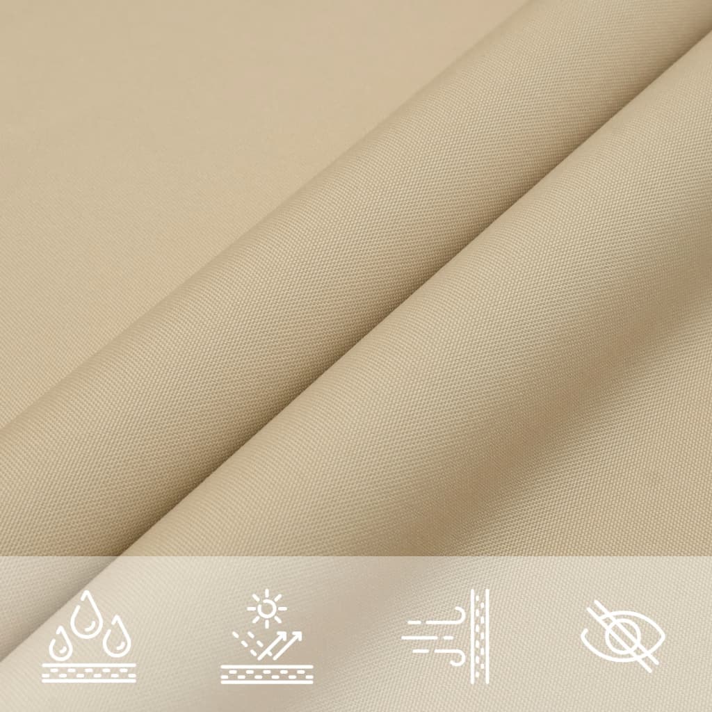 solsejl 6x6 m firkantet oxfordstof beige