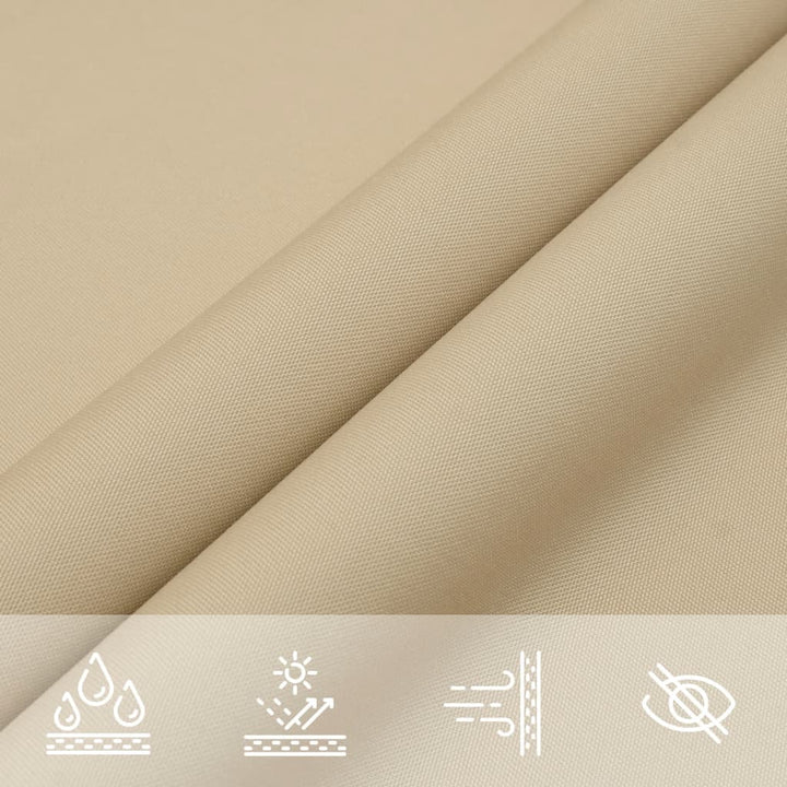solsejl 6x6 m firkantet oxfordstof beige