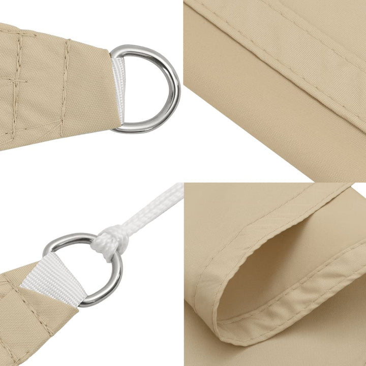 solsejl 7x7 m firkantet oxfordstof beige