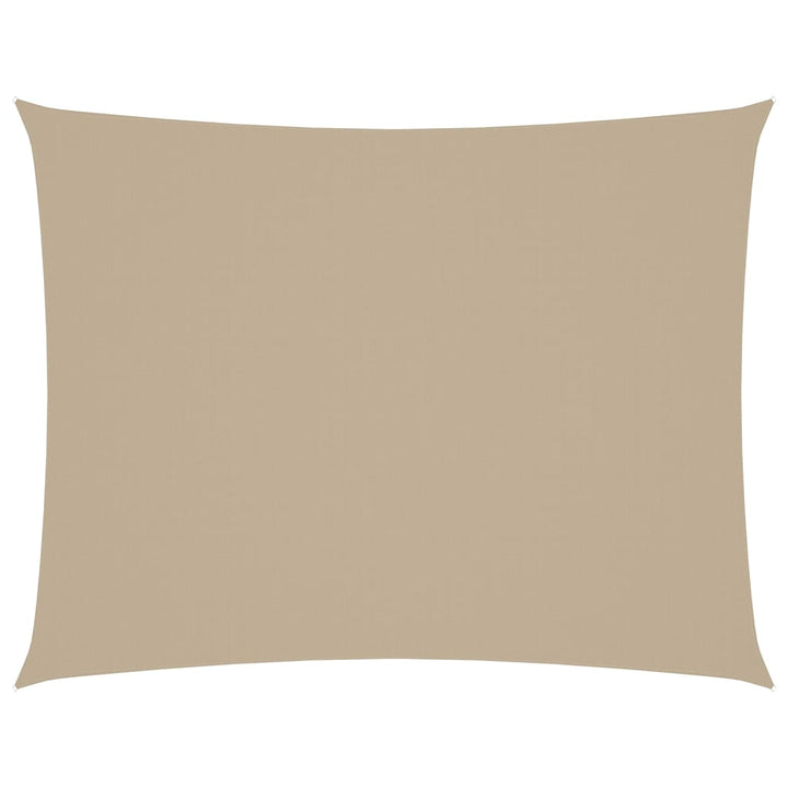 solsejl 5x6 m rektangulær oxfordstof beige