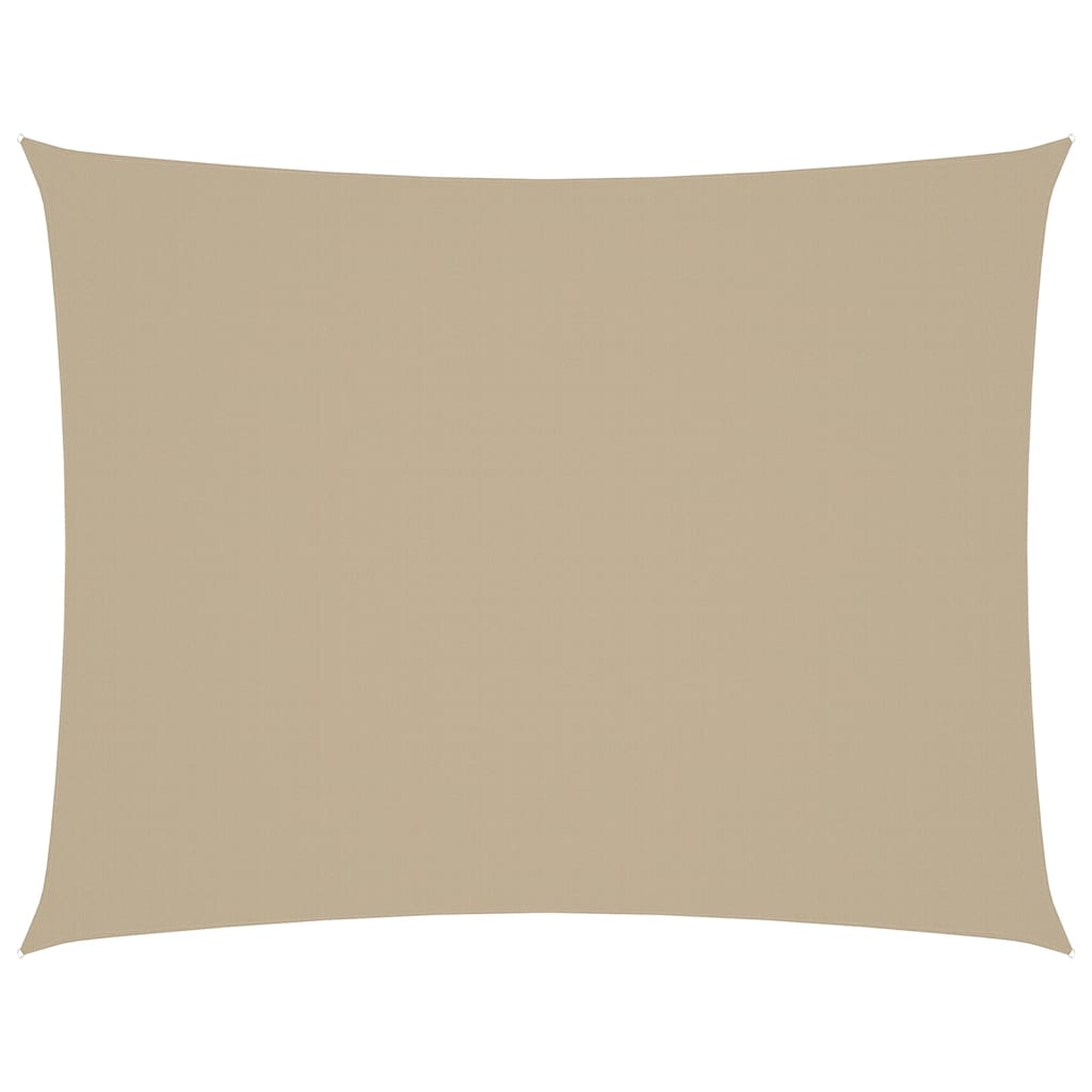 solsejl 5x7 m rektangulær oxfordstof beige