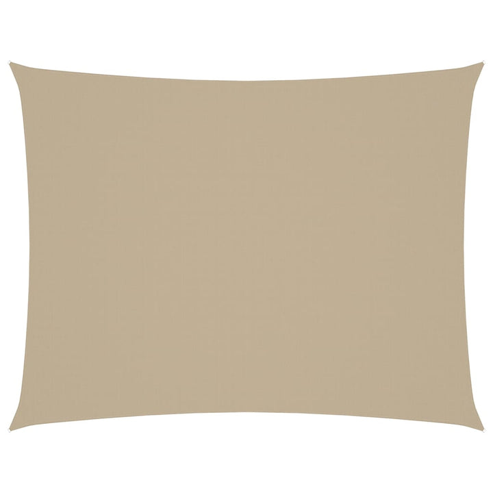 solsejl 5x7 m rektangulær oxfordstof beige