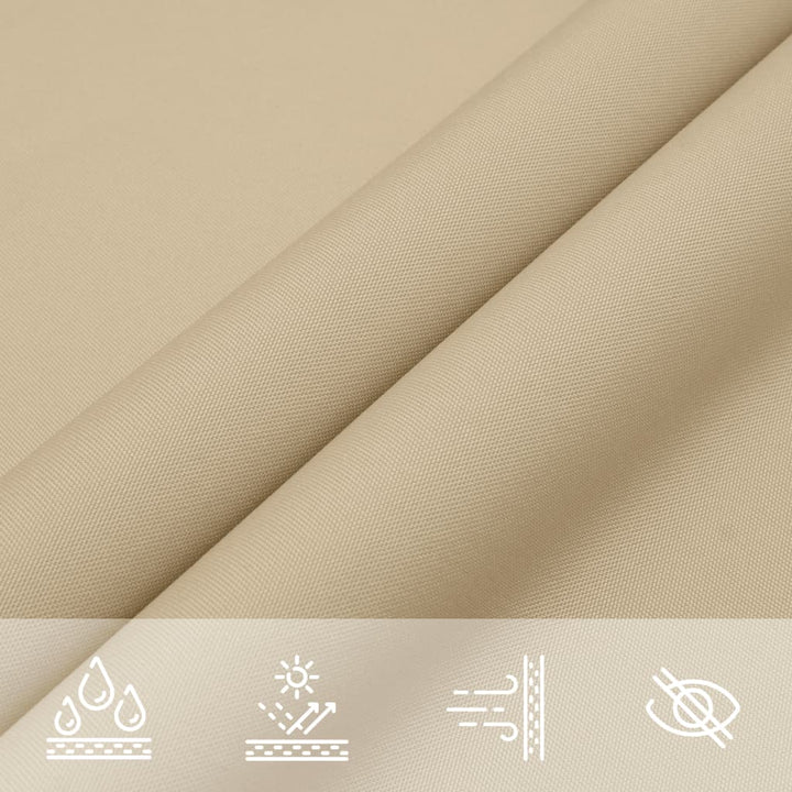 solsejl 5x7 m rektangulær oxfordstof beige